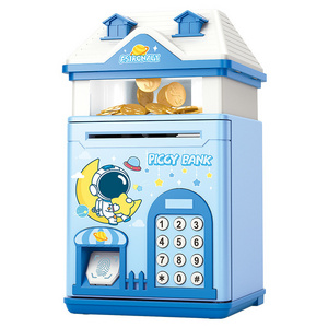 YIZHI Star Projection Child Piggy Bank Safe Box ATM Bank Money Coin Savings Bank for Kids Piggy Banks Can Store Coins Banknotes