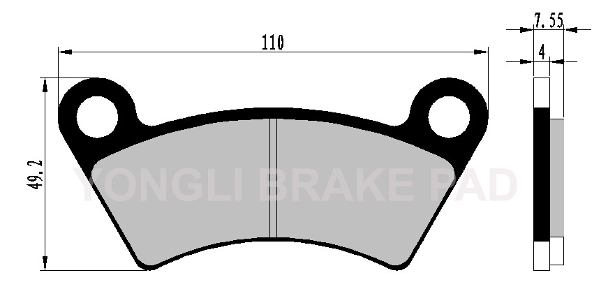 FA482 ATV UTV Brake Pads for Keeway Gtx 300 Quad 2010 Linhai CUV Jobber QUADZILLA CUV 300