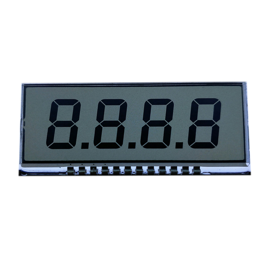 Low power TN transflective positive monochrome alphanumeric LCD display