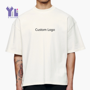 High Quality Plain Custom Cropped T-shirt Boxy 100% Cotton Blank Oversized Heavyweight Drop Shoulder White T Shirt Manufacturer