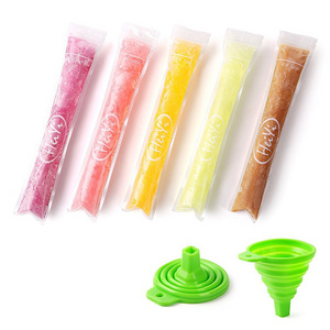 BPA Free Ice Pop Pouch Packaging Zip Top Ice Popsicle Mold Bag