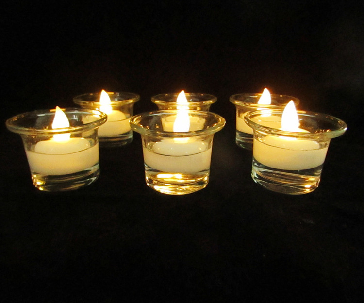 LED Simulation Electronic Tea Candle Waterproof Floating Outdoor Smokeless Flameless 3d Real Flame Candle Light