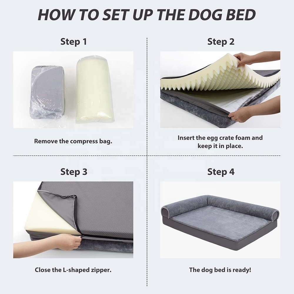 Anti Slip Eco Friendly Dog Removable Cover Luxury Pet Orthopedic Sofa Bed for Large Dog Couch