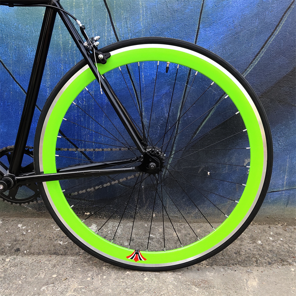 Colorful fixed gear bike