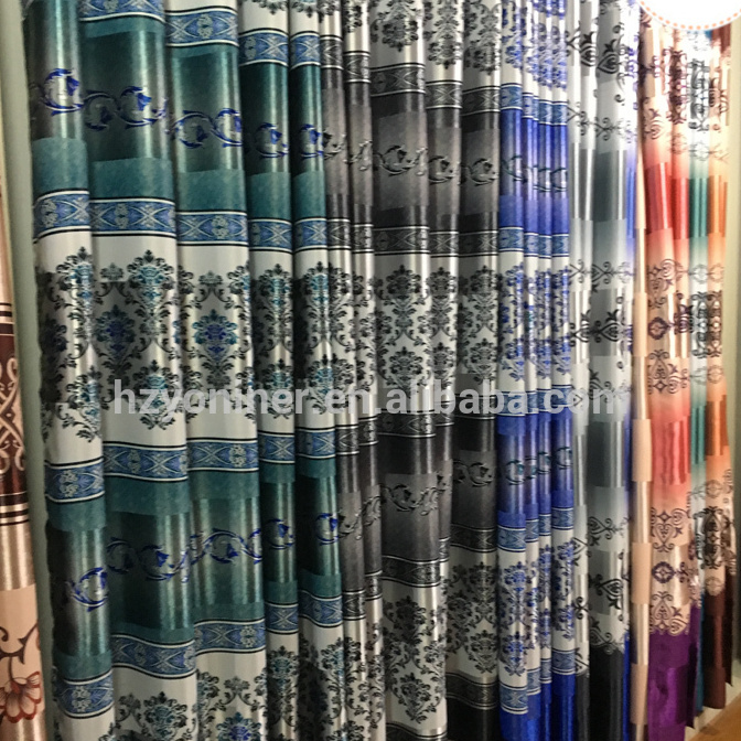 latest curtain designs blackout curtain with magnetic strip printed curtain fabric