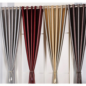 2023 Amazon Hot Sale Stripe Suede Blackout Fabric Curtains For The Living Room