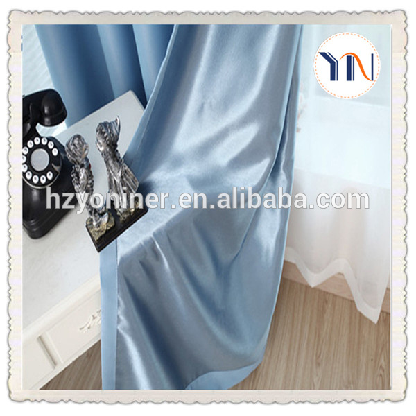 100% Polyester New Home Textile Weaving Blue Turkish Blackout Curtains For The Living Room