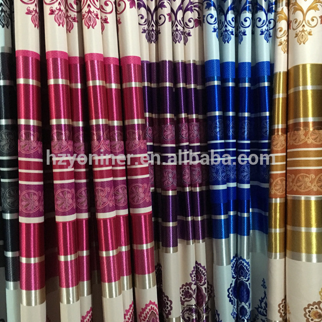 latest curtain designs blackout curtain with magnetic strip printed curtain fabric