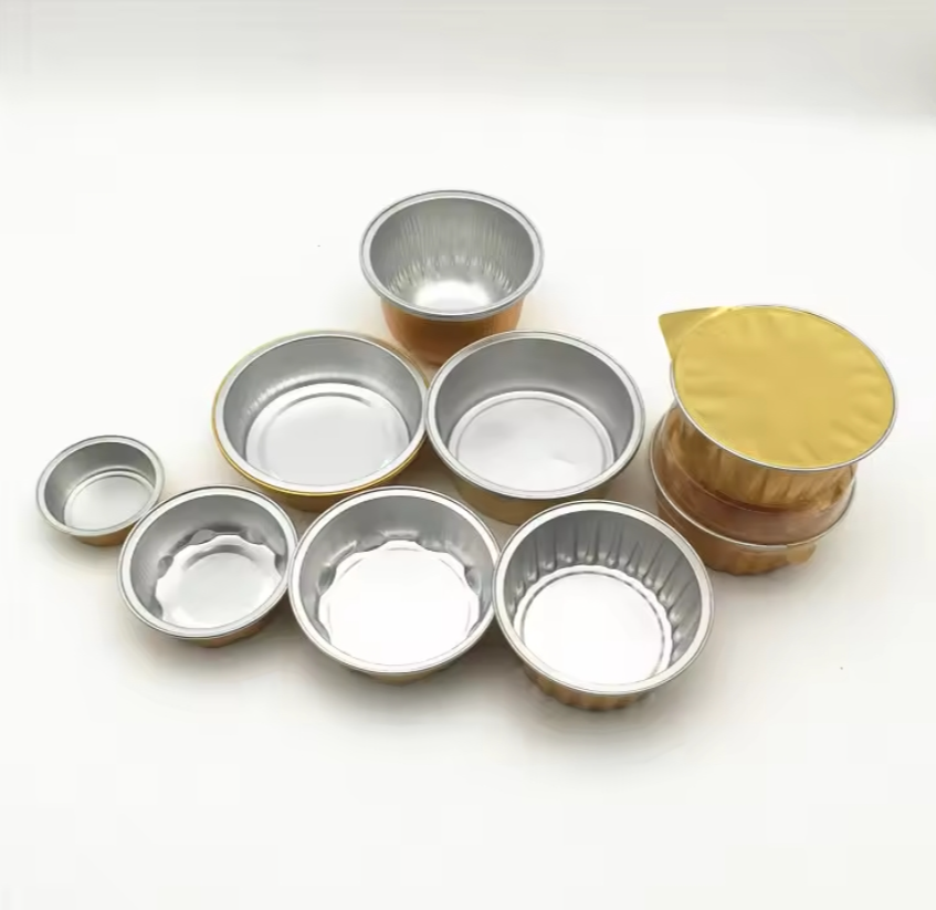 Baking liner cupcakes Cake cups Aluminum foil with lid dessert cupcakes packaging mince pie plates disposable container food