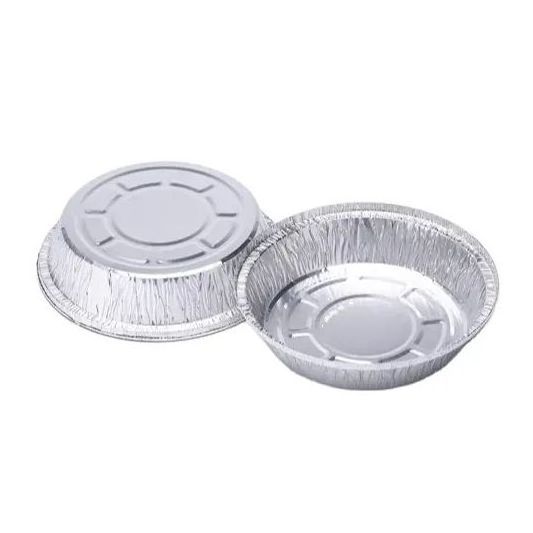 Disposable food packing aluminum foil container Aluminum Pie Pan Round Foil Baking Trays Aluminum Foil Containers