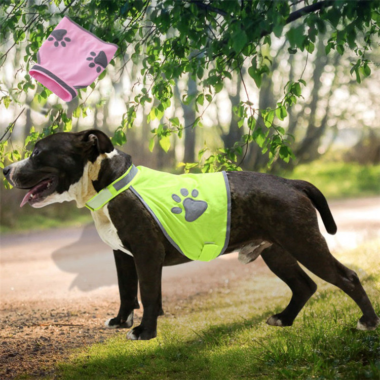 Adjustable Dog Safety Fluorescent Vest Dog Hunting Light Weight Pet Safety Reflective Dog Vest Jacket Belt