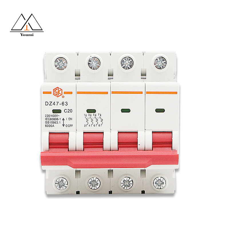 DZ47 230V 240V 50hz overload short-circuit protection small circuit breaker Residual current operation air switch