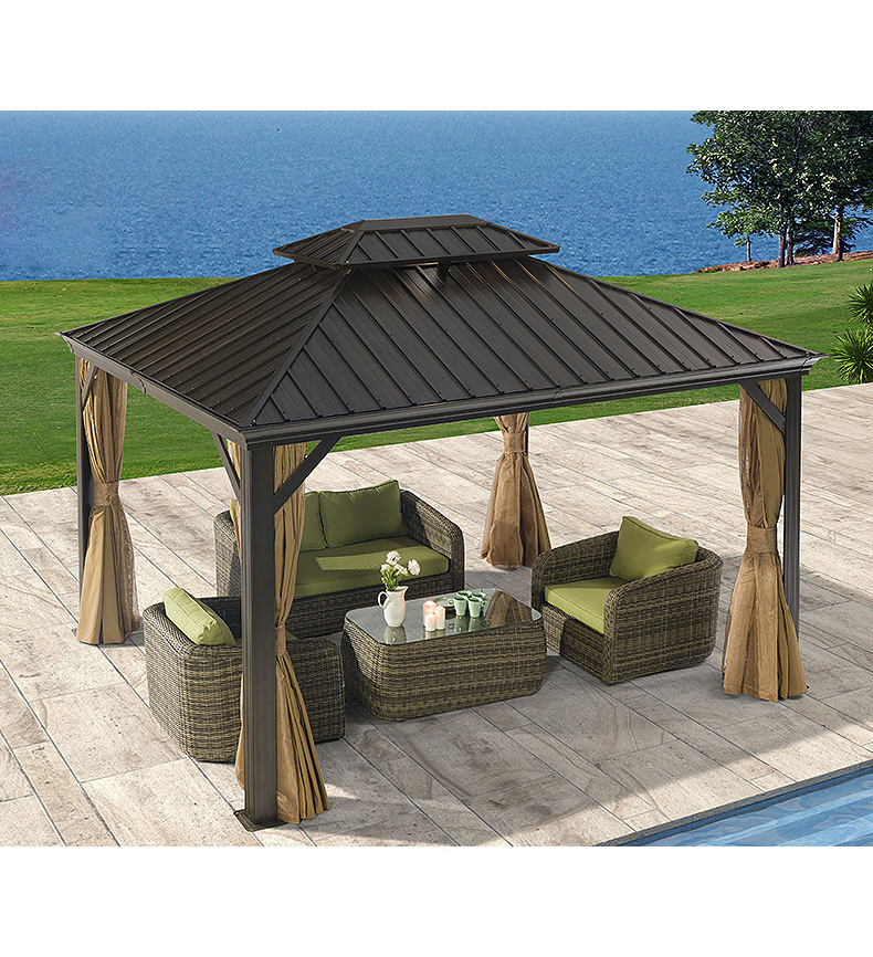 Youya commercial florence 12 w x 8 ft. d aluminum patio un aluminium waterproof pagola pergola gazebo