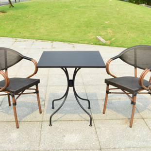 Youya popular outdoor aluminum garden cast aluminium furniture french bistro table sets for big family