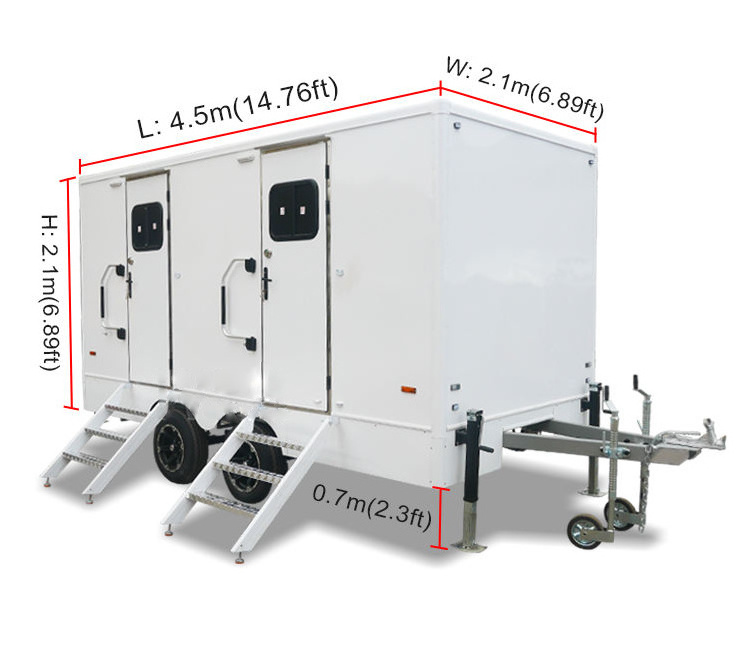 Portable restrooms outdoor mobile plastic toilet bathroom trailer washroom camping toilet