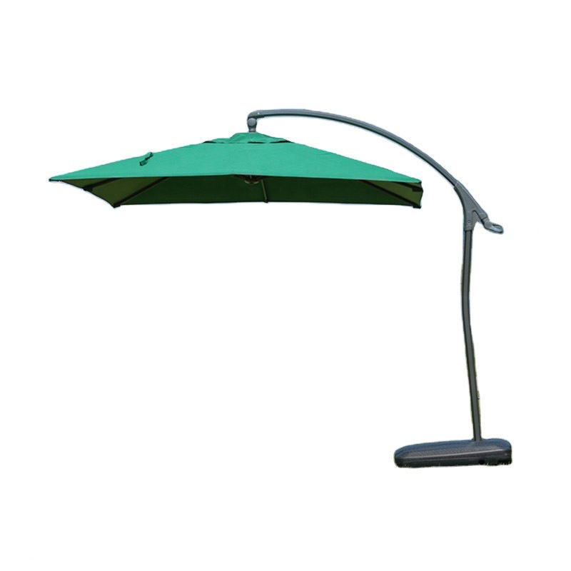 Custom side hanging banana round sun patio outdoor wall parasol umbrella with plastic water base