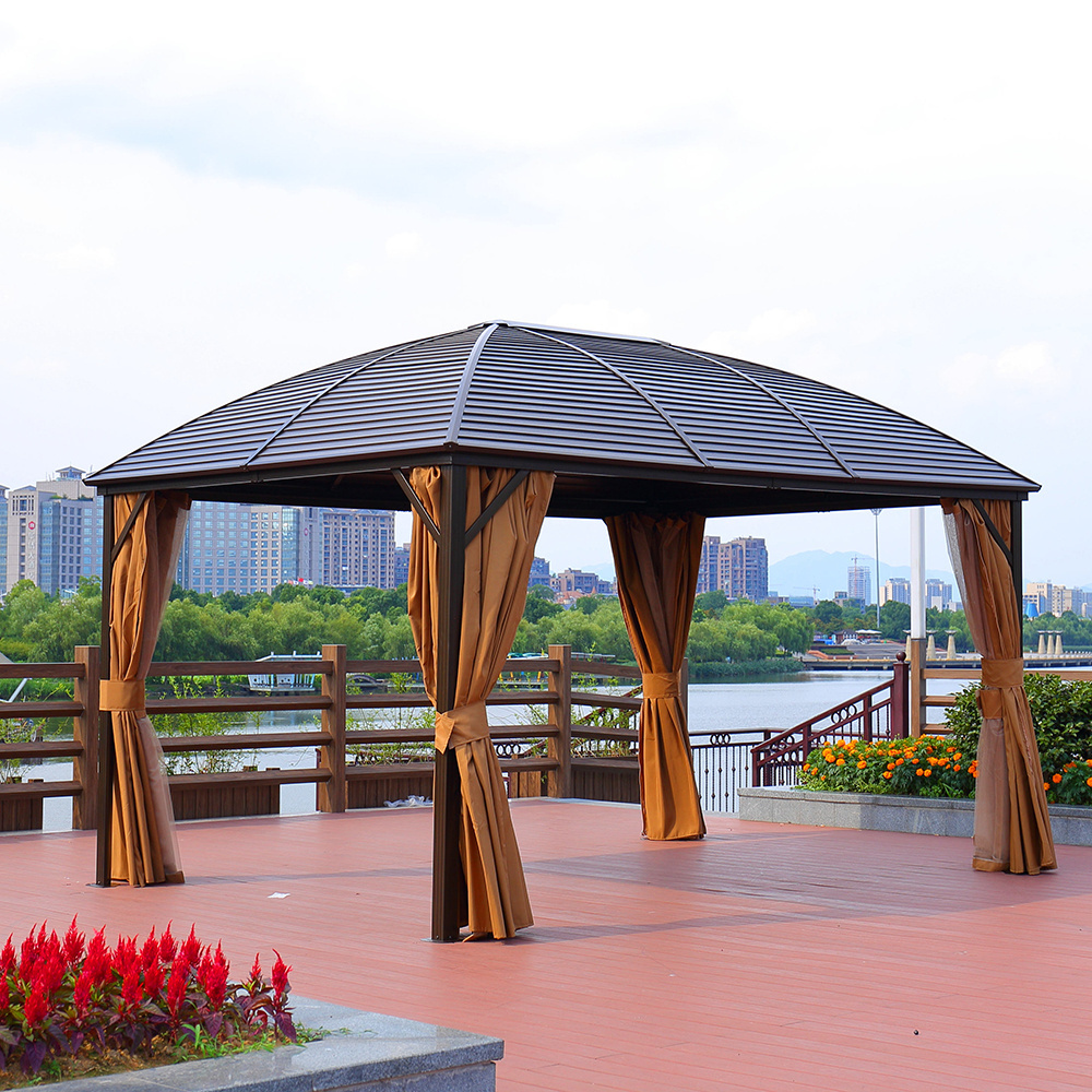 Youya waterproof 3*4 gazebos canopies pergolas outdoor wholesale aluminum pop up gazebo for bbq