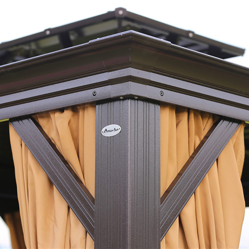 New design hex gazibo outdoor hardtop grill gazebo with high quality