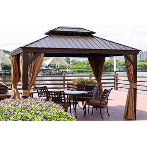 modern outdoor opening roman bbq grill gazebo for big family