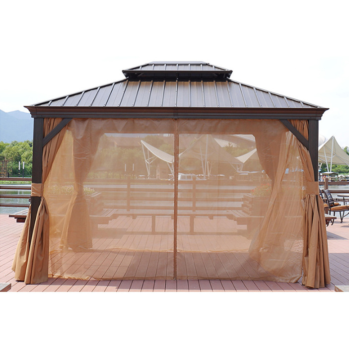 modern outdoor opening roman bbq grill gazebo for big family