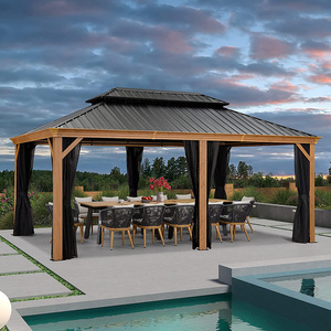 Hot selling aluminium pergola 4x4 heat insulation gazebo roof material with low price