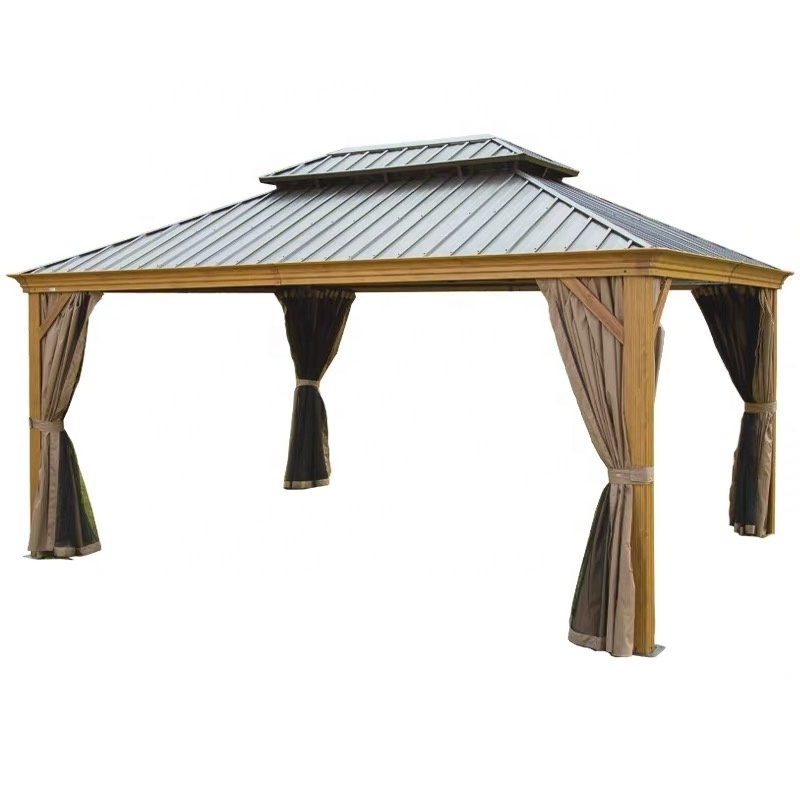 Hot selling aluminium 12x16 5x5 hard top gazebo with high quality