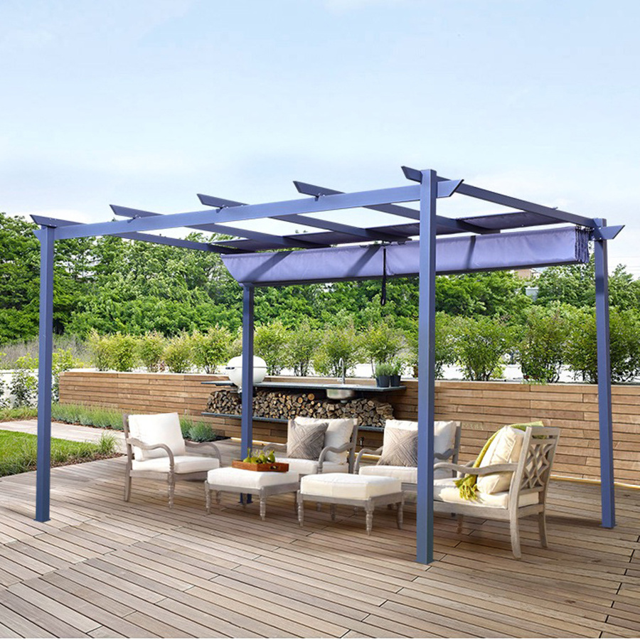 Hot selling curtains outdoor pergola 6 x 12 gazebo made in China