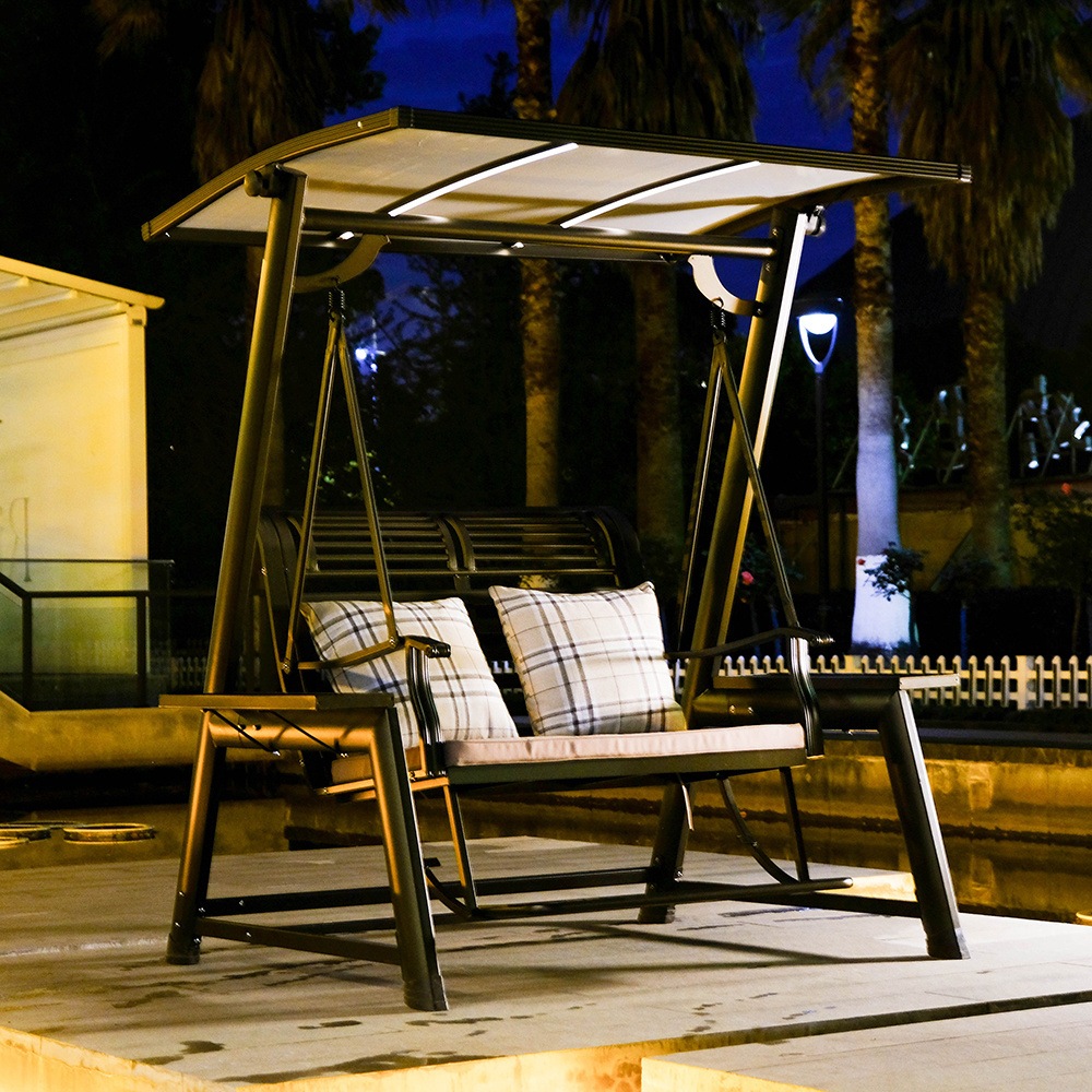 solar led patio swings hanging chair outdoor furniture patio swings,hanging garden outdoor swing chair