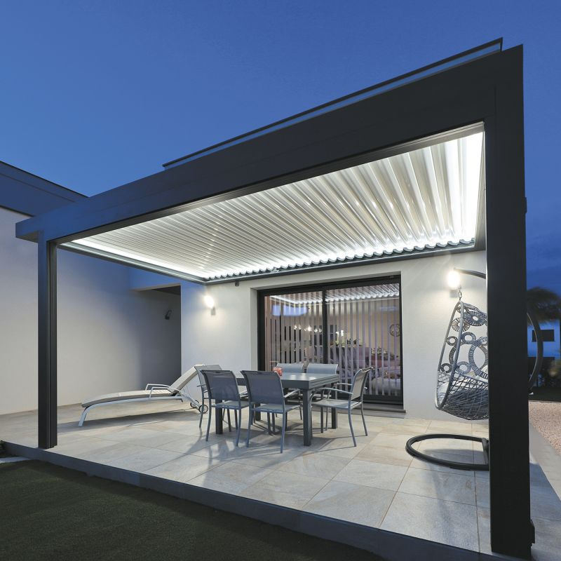 Garden gazebo canopy modern outdoor electric aluminium pergola price