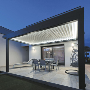 Garden gazebo canopy modern outdoor electric aluminium pergola price