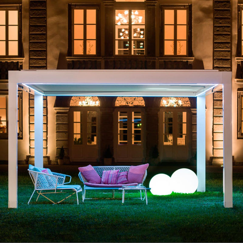 Garden gazebo canopy modern outdoor electric aluminium pergola price