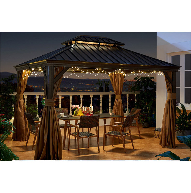 Hot sale amazon waterproof modern metal aluminum garden outdoor pergola canopy,wood gazebos for sale