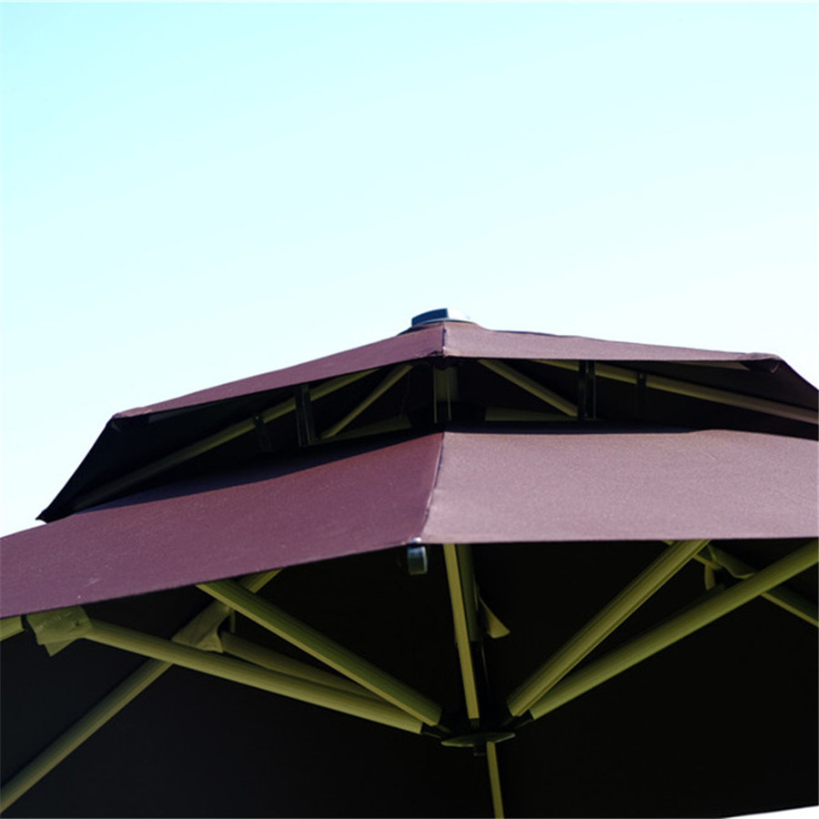 3m*4m modern patio 300cm crank open system outdoor street bistro umbrella usb supply for indian garden umbrellas