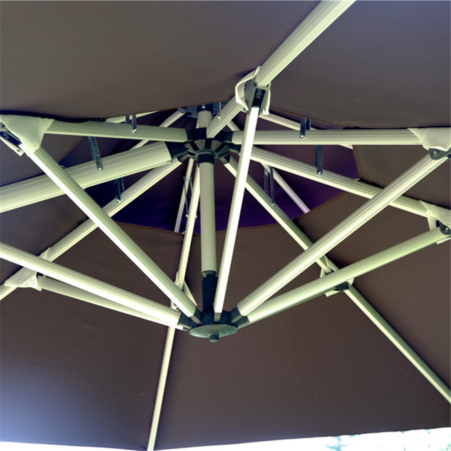 3m*4m modern patio 300cm crank open system outdoor street bistro umbrella usb supply for indian garden umbrellas