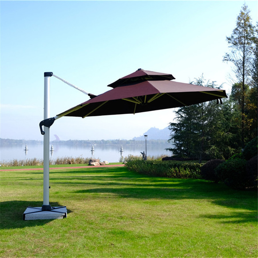 3m*4m modern patio 300cm crank open system outdoor street bistro umbrella usb supply for indian garden umbrellas