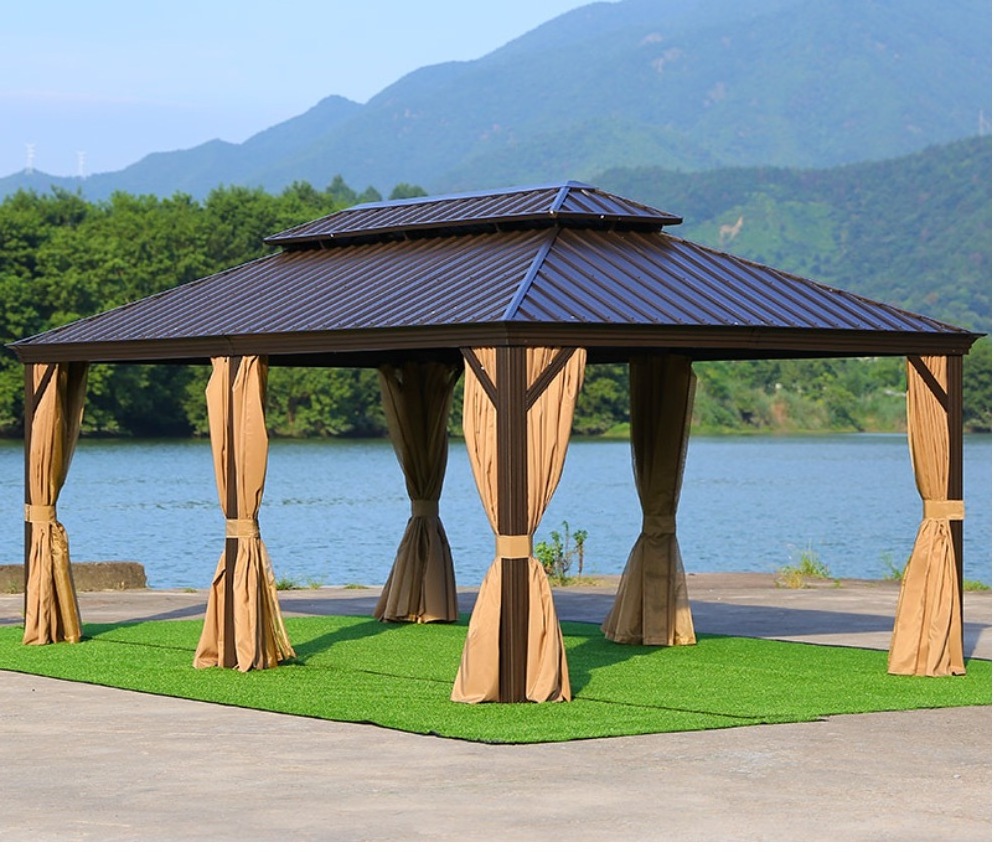 New design hot wholesale tent gazebo motorized pergola garden tent gazebo outdoor with great price