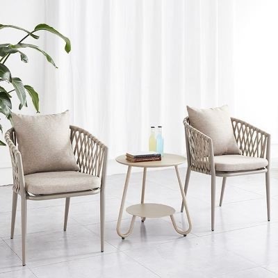 Factory price summer white modern balcony table and chair set furniture outdoor garden chairs