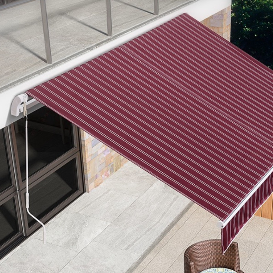 Youya anti sunshine retractable awnings fold arms no cassette customizable aluminum arm balcony awning for shops