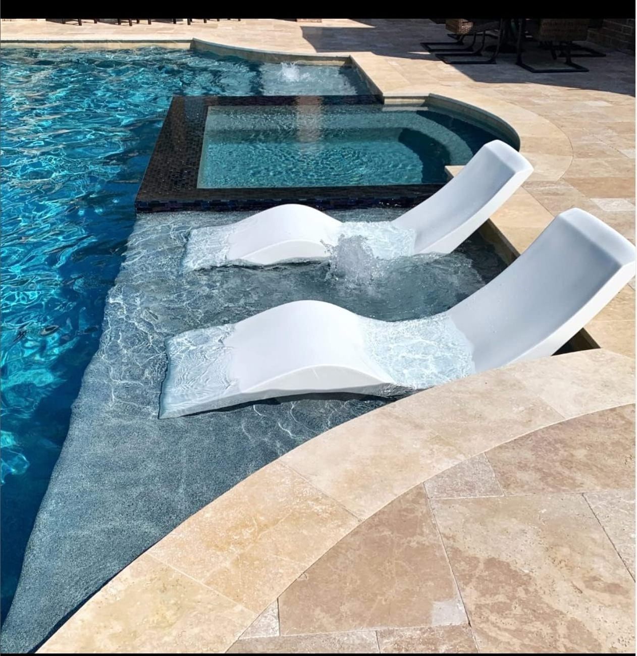 wholesale amz hot sale modern white summer swimming outdoor pool furniture fiberglass lounge chair