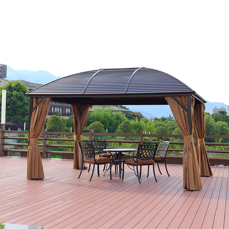 All weather wholesale pavilion metal awning canopy sun shade shelter aluminum and steel gazebo octagonal gazebos for bbq