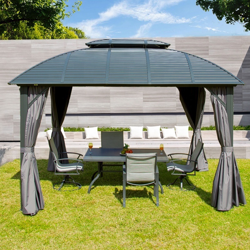 New design 16x16 balinese pvc roof gazebo with CE certificate