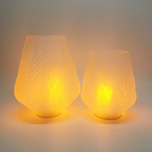 Bright light warm and flexible LED glass candles night lights create a dreamy indoor lighting atmosphere