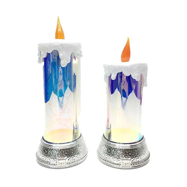 Energy saving and environmentally friendly long-term lighting LED flameless glass candles suitable for Christmas decoration