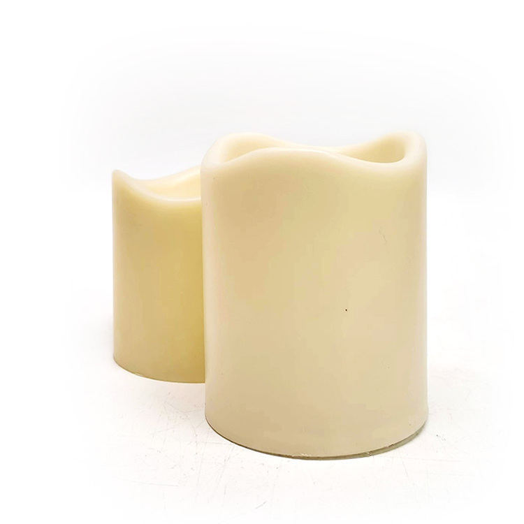 Flameless Candles Led Flickering Outdoor Candles Battery Operated Amber Flame Plastic Pillar Votive Candles