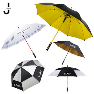 Innovative wholesale 27 30 inch large windproof logo prints big luxury promotional branded custom golf umbrella