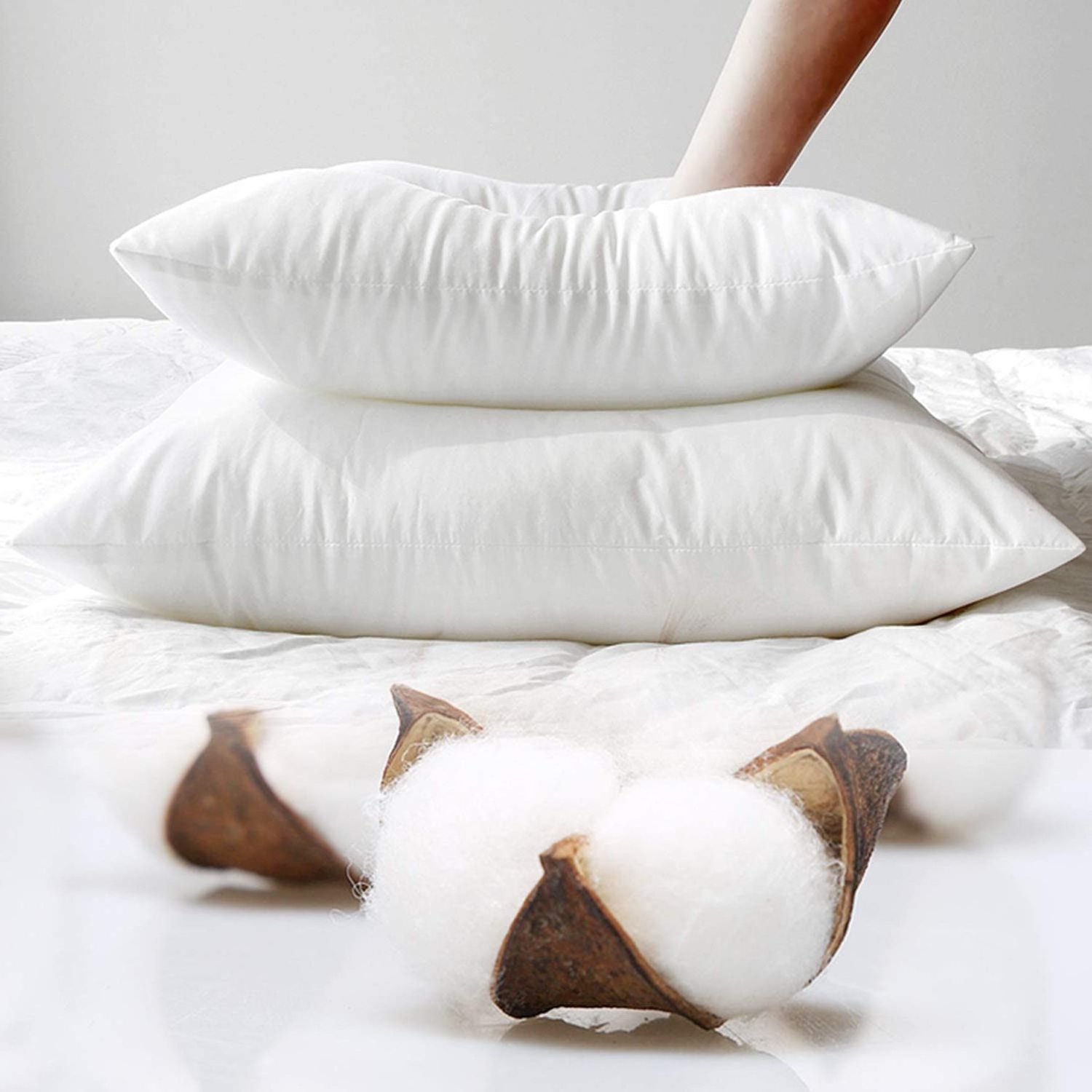 60*60 White Duck Feather 4-6cm Cushions Pillow Insert Manufactures White Duck Feather Cushion for Body Back