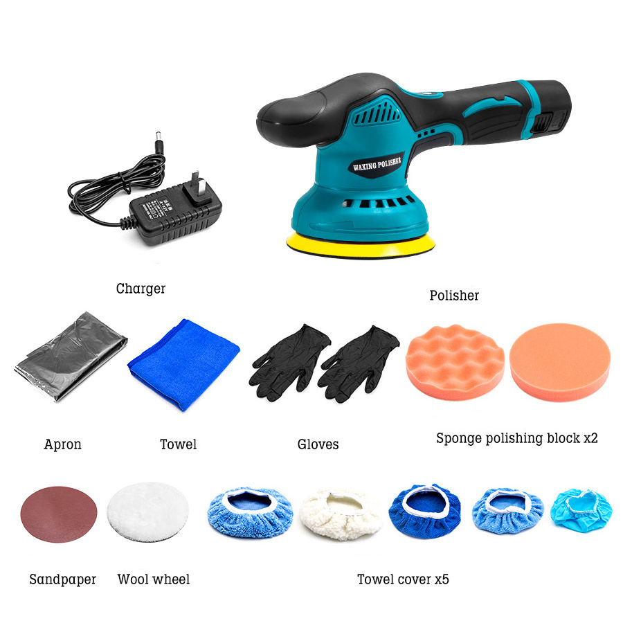 12V Wireless Electric  Polisher Repair Scratch Waxer Lithium Battery Polishing And Waxing Machine For Automotive Surfaces