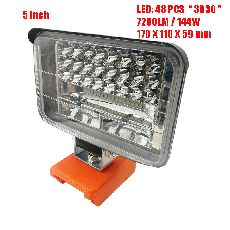 Professional Work Light LED Outdoor Camping Engineering Car Lighting Spotlight Suitable For Lithium Battery