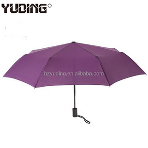 High Quality Manual Open Windproof Sun And Rain 3 Folding Umbrella Multi Colors