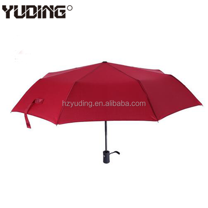 High Quality Manual Open Windproof Sun And Rain 3 Folding Umbrella Multi Colors